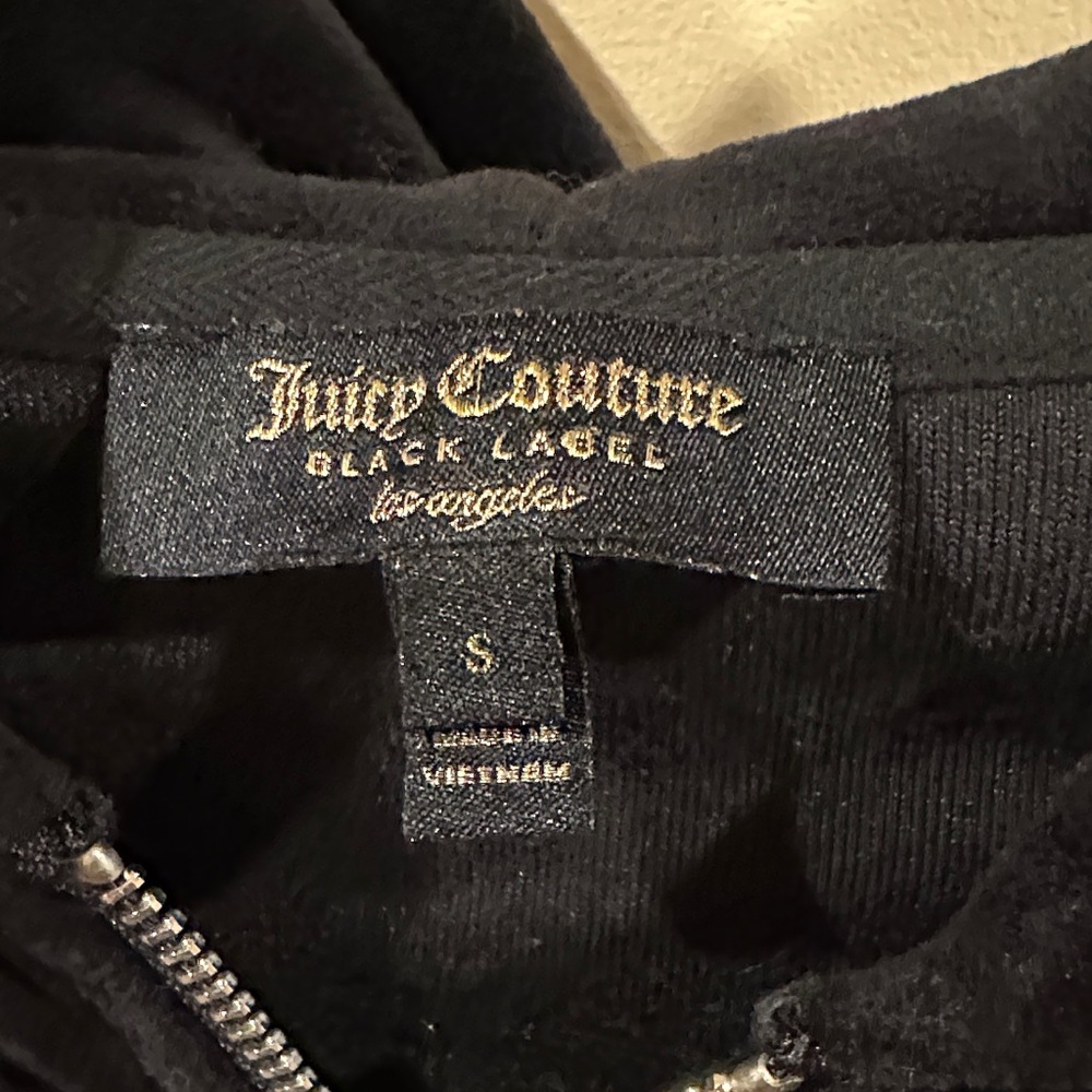 Juicy Couture Black and White Hoodie Sweater - Picture 6 of 7